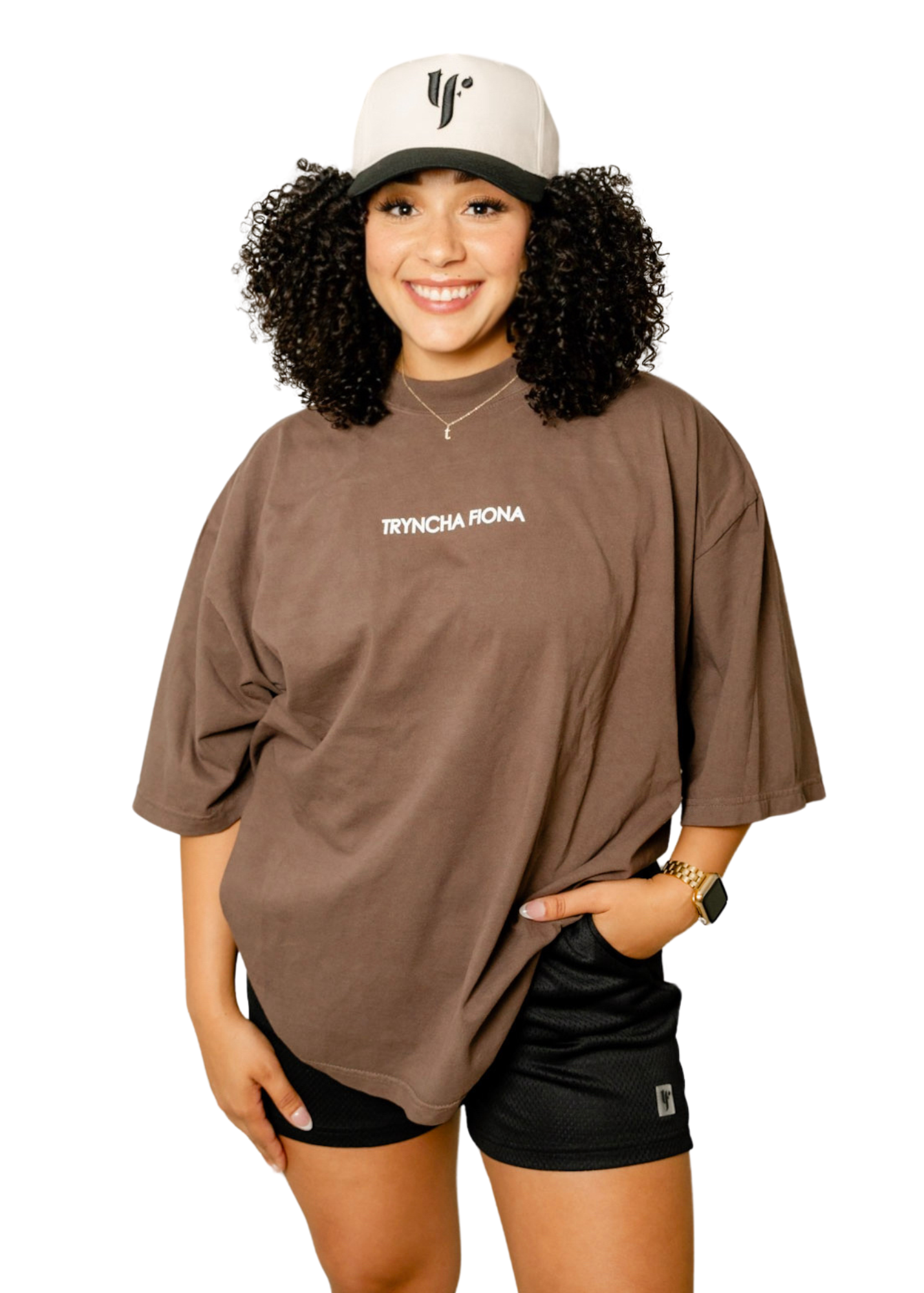 Oversized Drop Shoulder Tee - Mocha