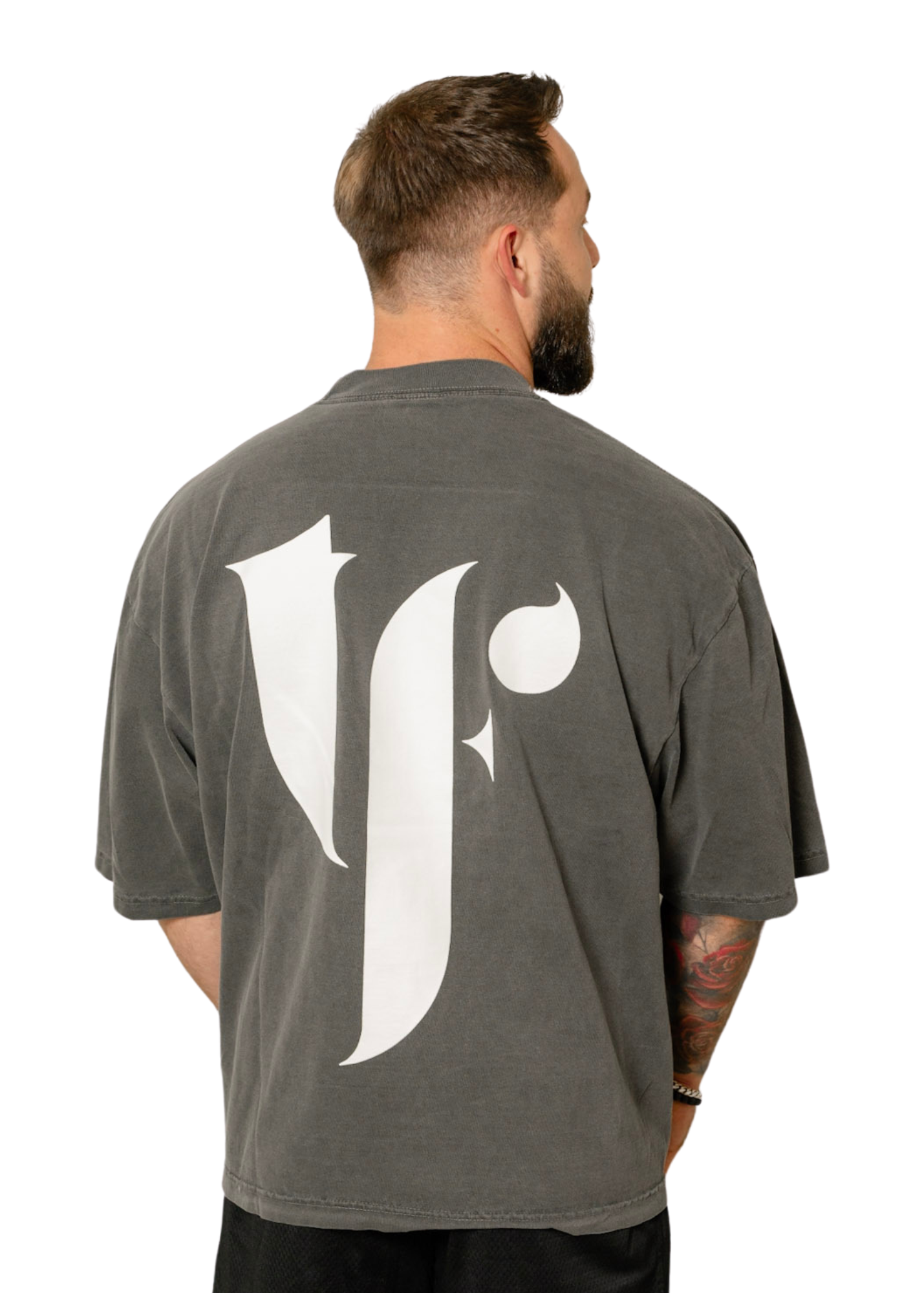 Oversized Drop Shoulder Tee - Smoke