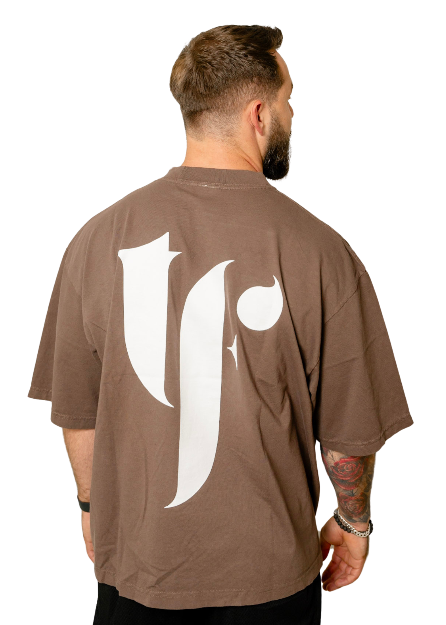 Oversized Drop Shoulder Tee - Mocha